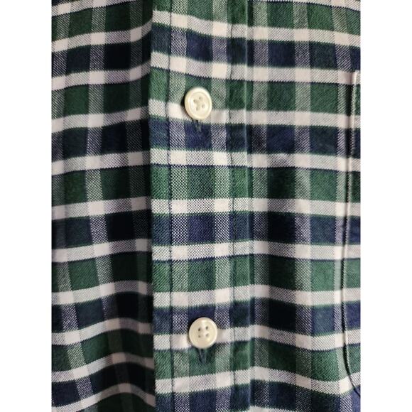 Vtg 90s Tommy Hilfiger Checker Men's L Button Down Shirt Lions Crest & Flag - Picture 4 of 10
